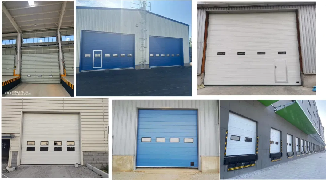 Industrial Automatic Steel Thermal Insulated Vertical Lifting Roll up Metal Exterior Rolling Garage or Steel Sectional Overhead Roller Door for Warehouse