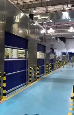 Automatic Advanced Servo Industrial Interior Vinyl PVC Fabric Plastic Soft Curtain Rapid Quick Rolling Shutter Fast Action Roll up Security High Speed Door 