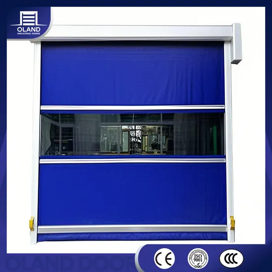 High Quality Flexible Fabric Waterproof Industrial Clean Room Action Rapid Rolling Delivery Fast Roll up PVC High Speed Door for Car Wash or Workshop Warehouse 