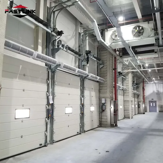 Fastlink Customized Entrance Aluminum Alloy Intelligent Control Electric Sectional Doors for Cold Storage 