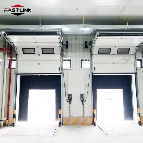 Fastlink Direct Sale Industrial Intelligent Control Mechanical PU Insulated Sectional Doors for Cold Storage Freezers 