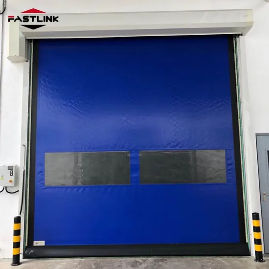Fastlink High Quality Durable Industrial PU Waterproof Mechanical Exterior High Speed Overhead Coiling Durable Insulation Rolling Shutter Doors 